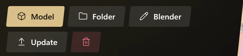 A mod page's actions