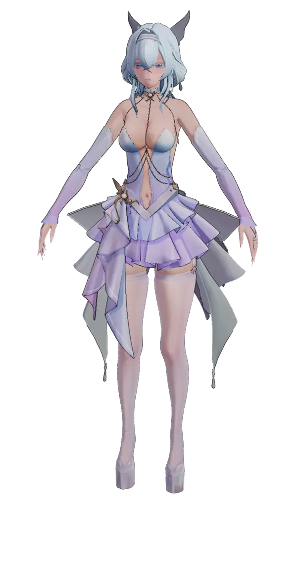 Shorekeeper in Faerie Court, in Timbre's model view